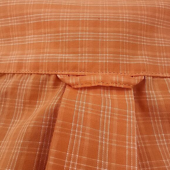 Clemson Tigers Shirt Mens Medium Orange Plaid Casual Short Sleeve Button Down - Picture 13 of 15